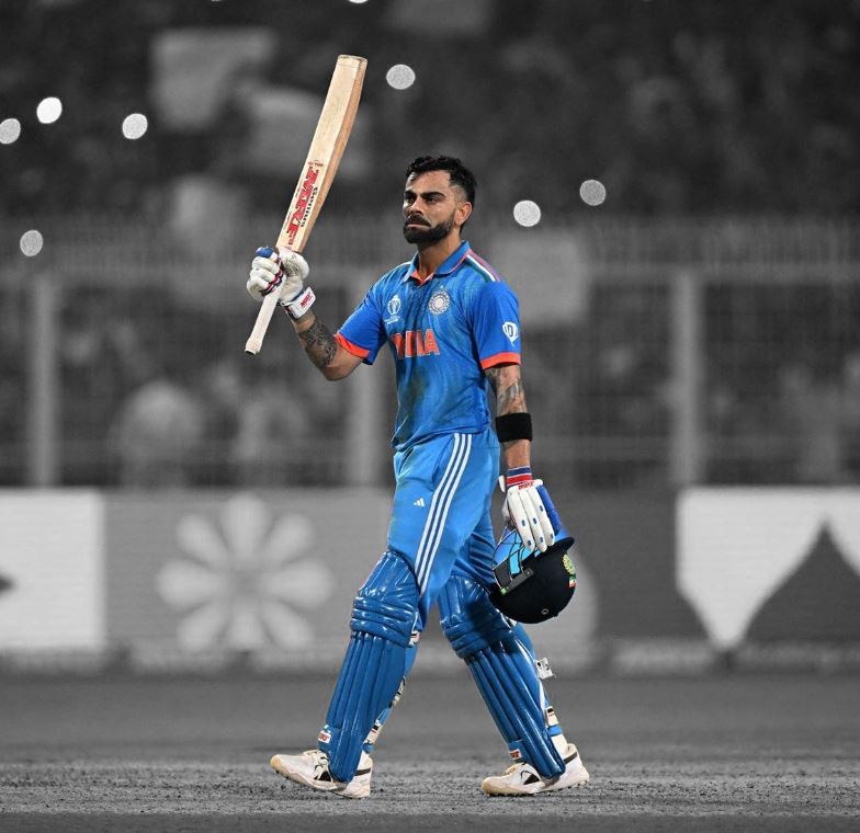 Virat Kohli while scoring his century