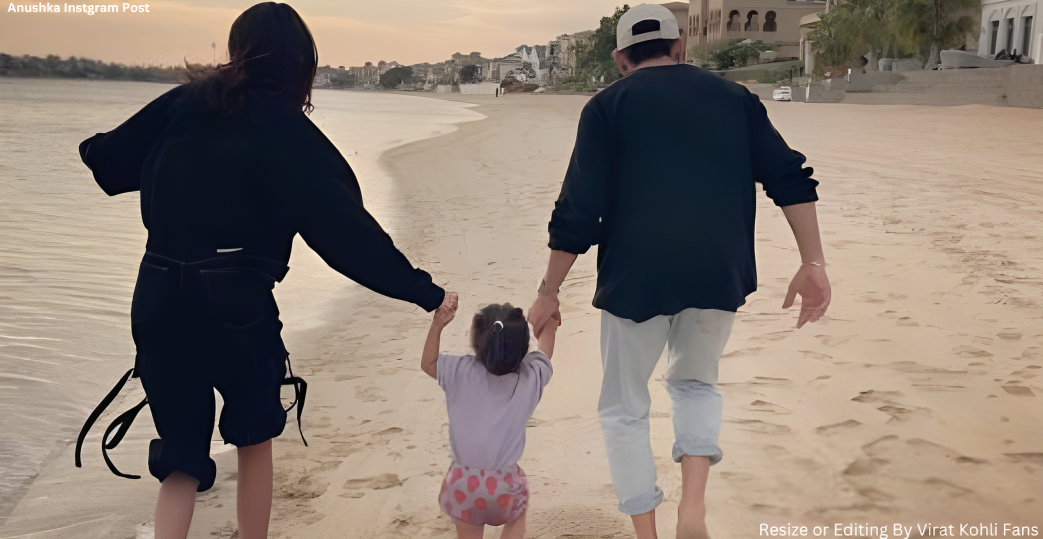 Virat and Anushka Playing with her daughter